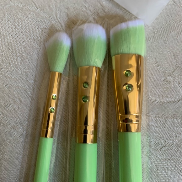 SL Miss Glam Green Makeup Brush Set Trio BNIP - Picture 6 of 12